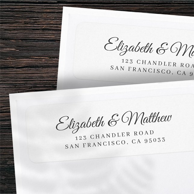 Modern Chic Script Return Address (Creator Uploaded)