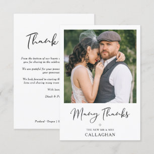 Modern Chic Script Vintage Effect Couple Wedding
