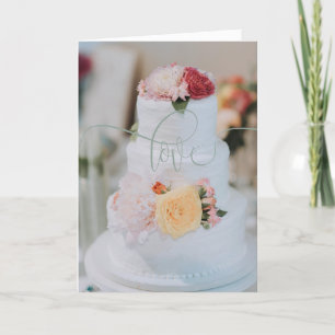 Modern Chic Script Wedding Greeting Card
