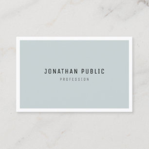 Modern Chic Simple Blue Green Minimalist Template Business Card