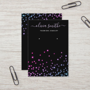 Modern Chic Simple glitter jewellery earring displ Business Card