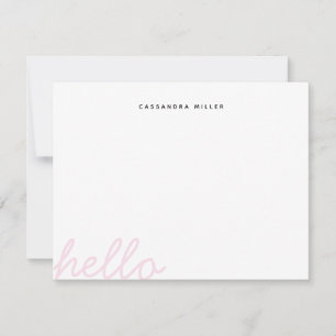 Modern Chic Simple Minimalist Personalised Card