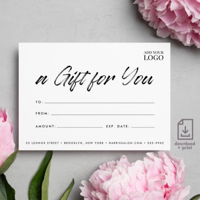 Modern Chic Small Business Gift Certificate Invitation (Creator Uploaded)