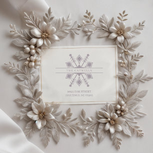 Modern Chic Snowflake Christmas & Winter Family Na Rubber Stamp