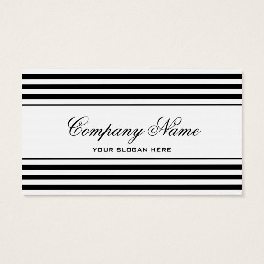 Modern chic striped business card template