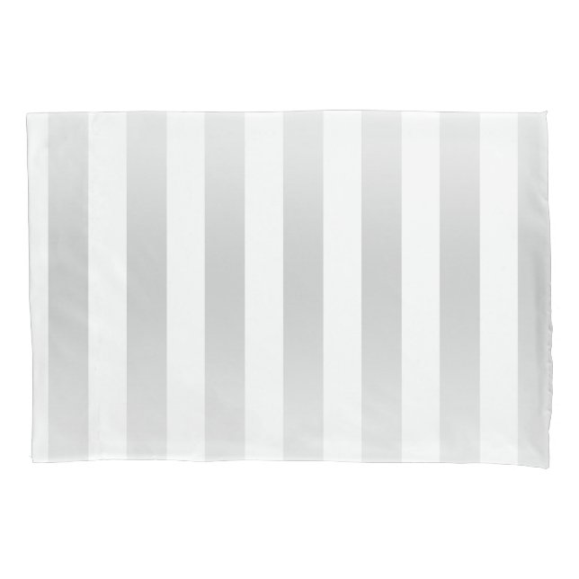 Modern Chic Stripes Grey Satin Chic Decorative Pillowcase (Front)