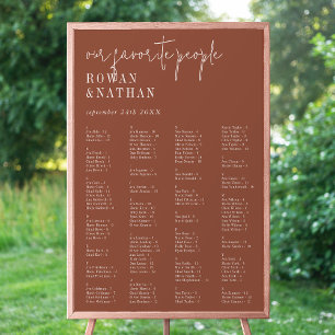 Modern Chic Terracotta Printable Seating Chart