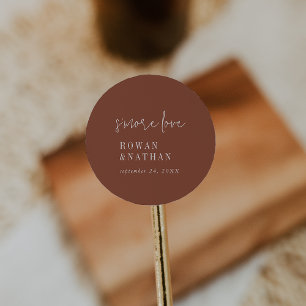 Modern Chic Terracotta Rust S'more Love Stickers