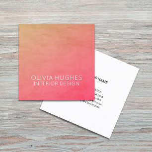 Modern Chic Texture Pastel Interior Design Square Business Card