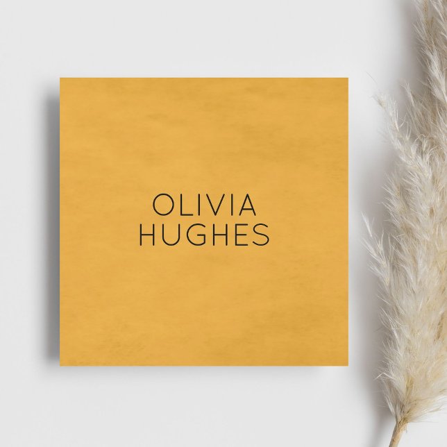 Modern Chic Texture Yellow Consultant Square Business Card (Creator Uploaded)
