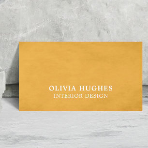 Modern Chic Texture Yellow Interior Designer Business Card