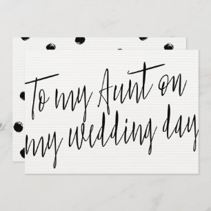 Modern Chic "To my aunt my wedding day" Invitation
