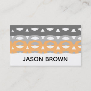 modern chic trendy mid century style abstract business card