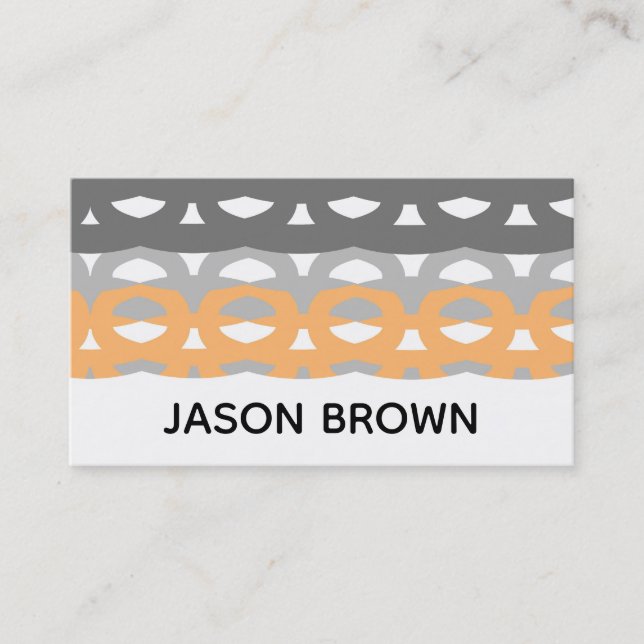 modern chic trendy mid century style abstract business card (Front)
