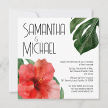 Modern Chic Tropical Floral Wedding