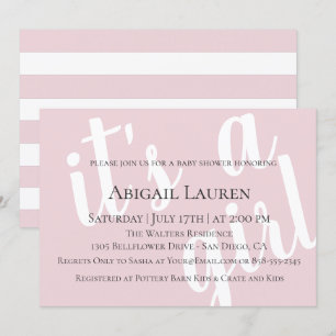 Modern Chic Typography Baby Shower Invitation