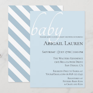 Modern Chic Typography Baby Shower Invitation