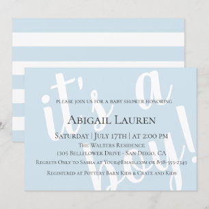 Modern Chic Typography Baby Shower Invitation