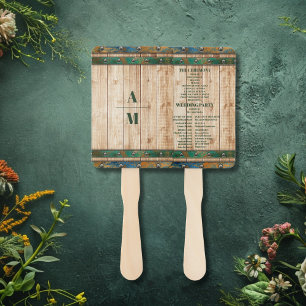 Modern Chic Vineyard Wedding Hand Fan