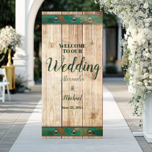 Modern Chic Vineyard Wedding Retractable Banner