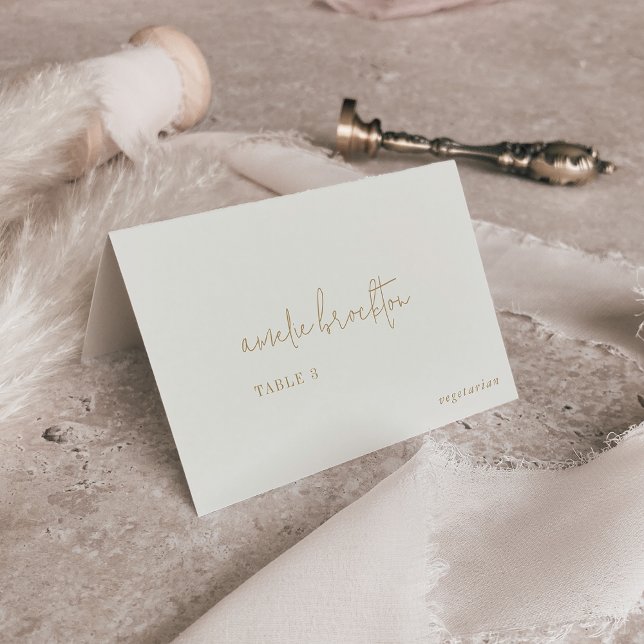 Modern Chic Vintage Gold Menu Place Cards (Creator Uploaded)