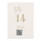 Modern Chic Vintage Gold QR Code Table Number