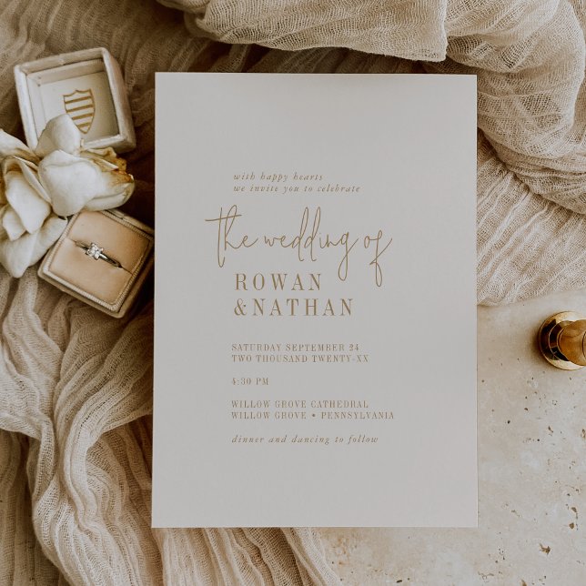 Modern Chic Vintage Gold The Wedding Of Invitation (Creator Uploaded)