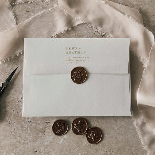 Modern Chic Vintage Gold Wedding Envelopes