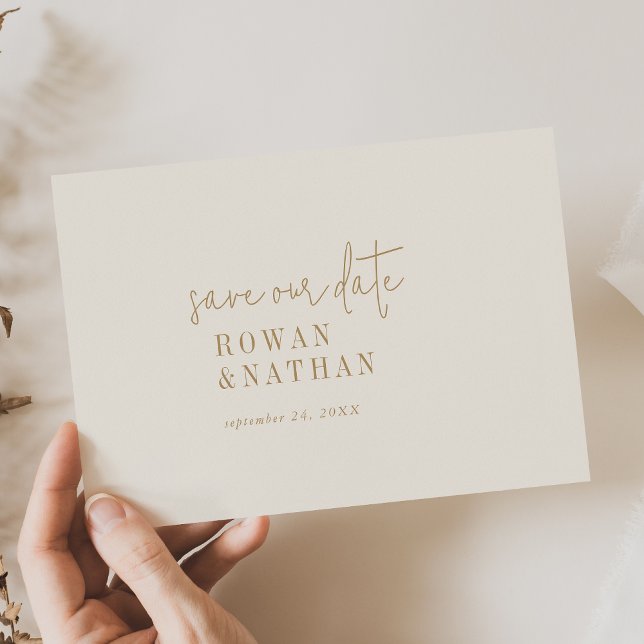 Modern Chic Vintage Gold Wedding Save The Date (Creator Uploaded)
