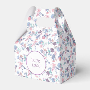 Modern Chic Watercolor Blue Hydrangeas Floral Favour Box
