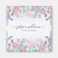 Modern Chic Watercolor Blue Hydrangeas Floral 