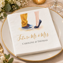 Modern Chic Watercolor Couple Engagement Party