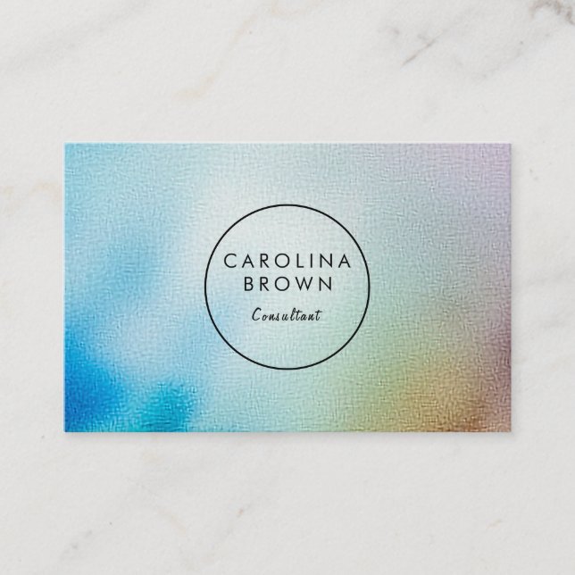 Modern Chic Watercolor Professional Business Card (Front)