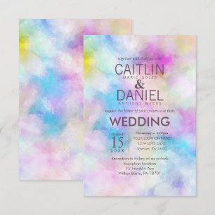 Modern Chic Watercolor Wedding Invitation