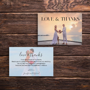 modern chic wedding 2 photos thank you wedding card