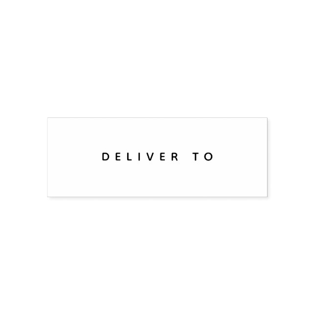Modern Chic Wedding Deliver To Self-inking Stamp (Design)