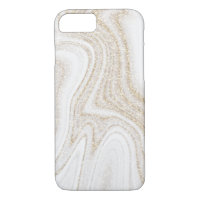 Modern chic white marble gold glitter
