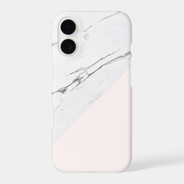 Modern chic white marble with pink accent colour (Back)
