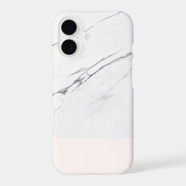 Modern chic white marble with pink accent colour (Back)