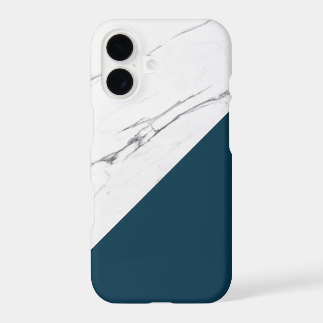 Modern chic white marble with teal accent colour (Back)