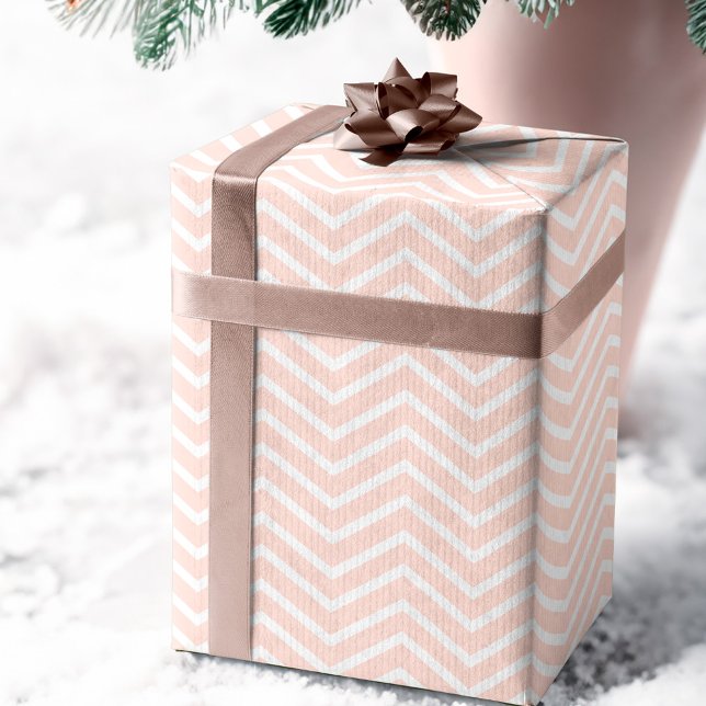 Modern Chic White & Pink Stripe, Chevron & Dots Wrapping Paper Sheet (Modern Chic White & Pink Stripe, Chevron & Dots Wrapping Paper Sheets)