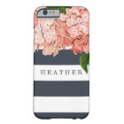 MODERN Chic Wide Stripes Vintage Hydrangea Floral