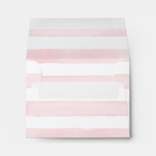 MODERN Chic Wide Stripes w Roses A2 Thank You Note Envelopes