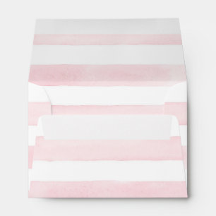 MODERN Chic Wide Stripes w Roses A6 Wedding Invite Envelopes