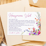 Modern chic wild flowers wishing well wedding enclosure card<br><div class="desc">Elegant modern spring summer flowers illustration honeymoon fund wishing well wedding with pretty wild flower and brush script bridal shower with a modern calligraphy typography with red,  purple,  pink ,  terracotta flowers.</div>