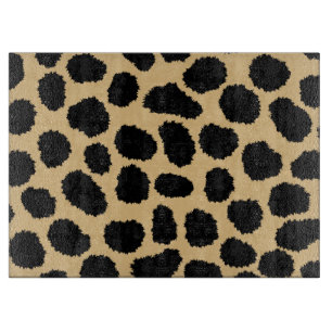 Modern Chic Wildlife Cheetah Animal Print Pattern Cutting Board
