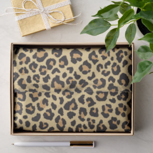 Modern Chic Wildlife Leopard Animal Print Pattern Tissue Paper