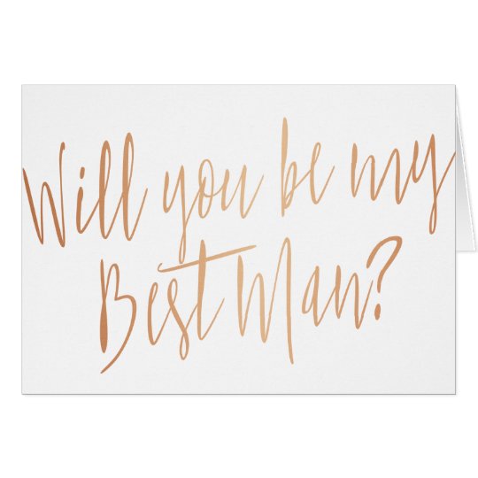 Modern Chic "Will you be my best man" Card