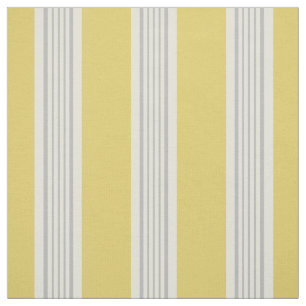 Modern chic yellow and grey stripes fabric