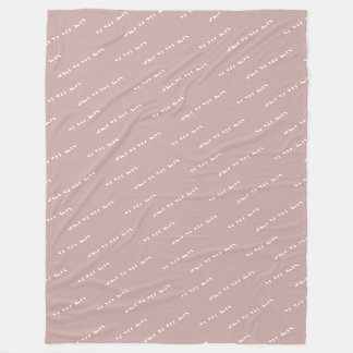 Modern Chic You Name It Personalised Dusty Pink Fleece Blanket